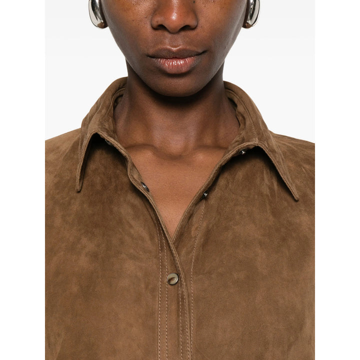 Brunello Cucinelli Leather Outerwears - Marrone | a70f6f02ce81de641bfade122d22bbf72f6a946b