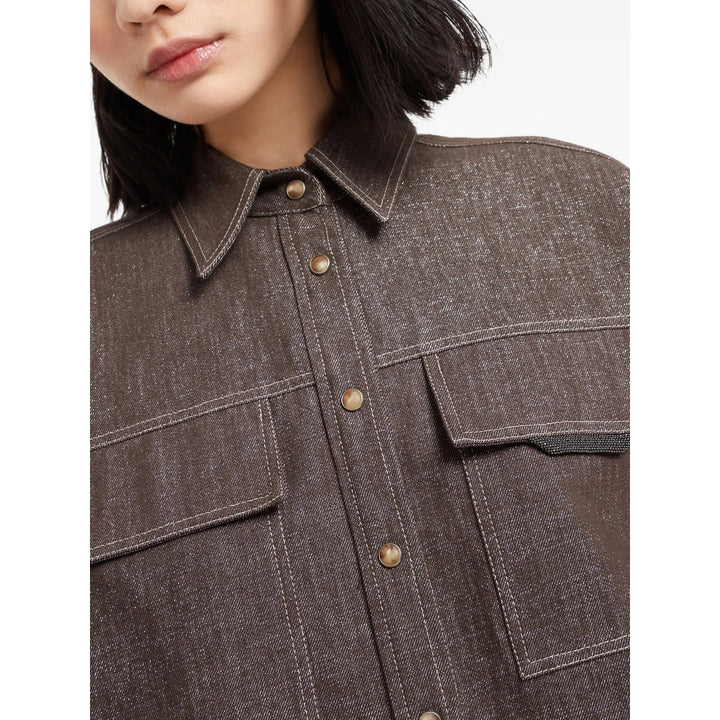 Brunello Cucinelli Camicie - Marrone | d56d3ec42ea30a4f9391c0bea5e82267b459ca74