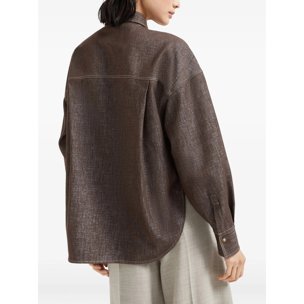 Brunello Cucinelli Camicie - Marrone | a10a78b2fdfe1ed4a266f4dd169978e19b60a5ca