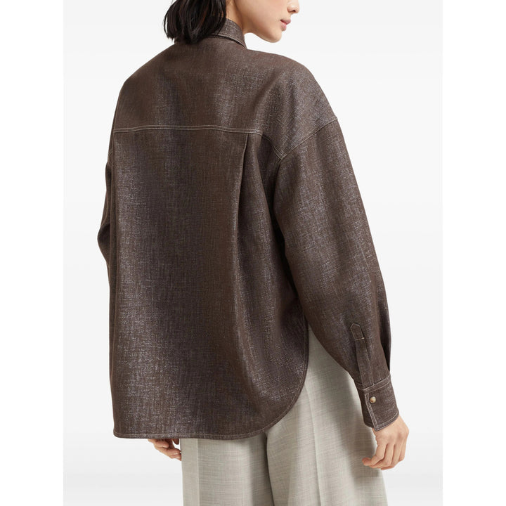 Brunello Cucinelli Camicie - Marrone | a10a78b2fdfe1ed4a266f4dd169978e19b60a5ca