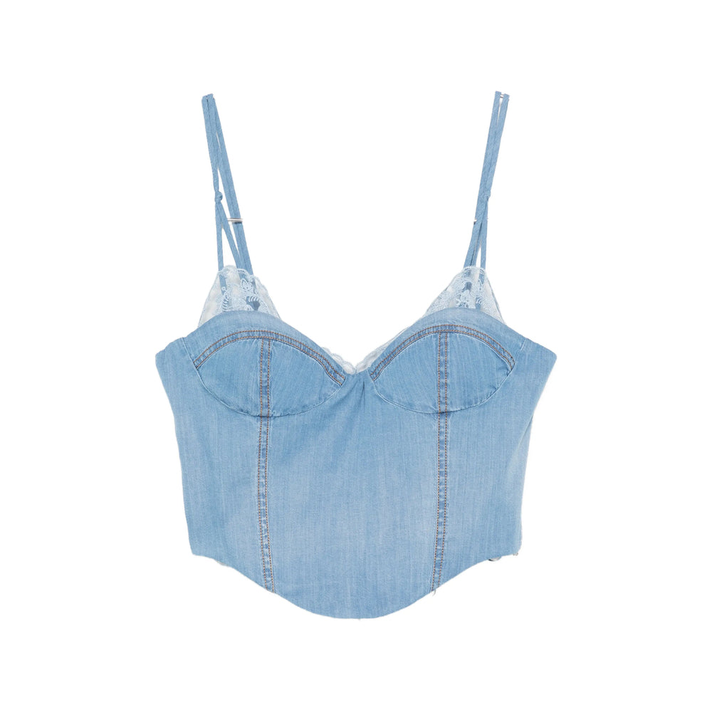 Ermanno Scervino Top - Blu, Bianco | fc6697e04d99d61f39dc1e158a6e99aef2ae2501