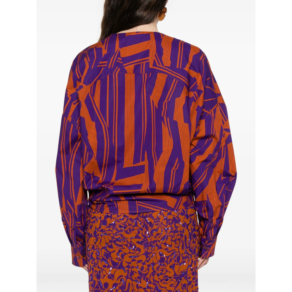 Dries Van Noten Camicie - Viola, Arancione | 6b840298d35941fed32f0023212560b782642d5a