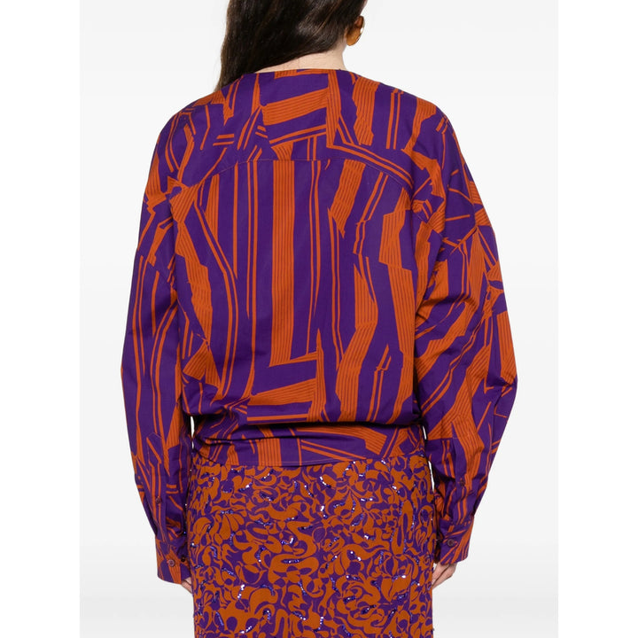 Dries Van Noten Camicie - Viola, Arancione | 6b840298d35941fed32f0023212560b782642d5a