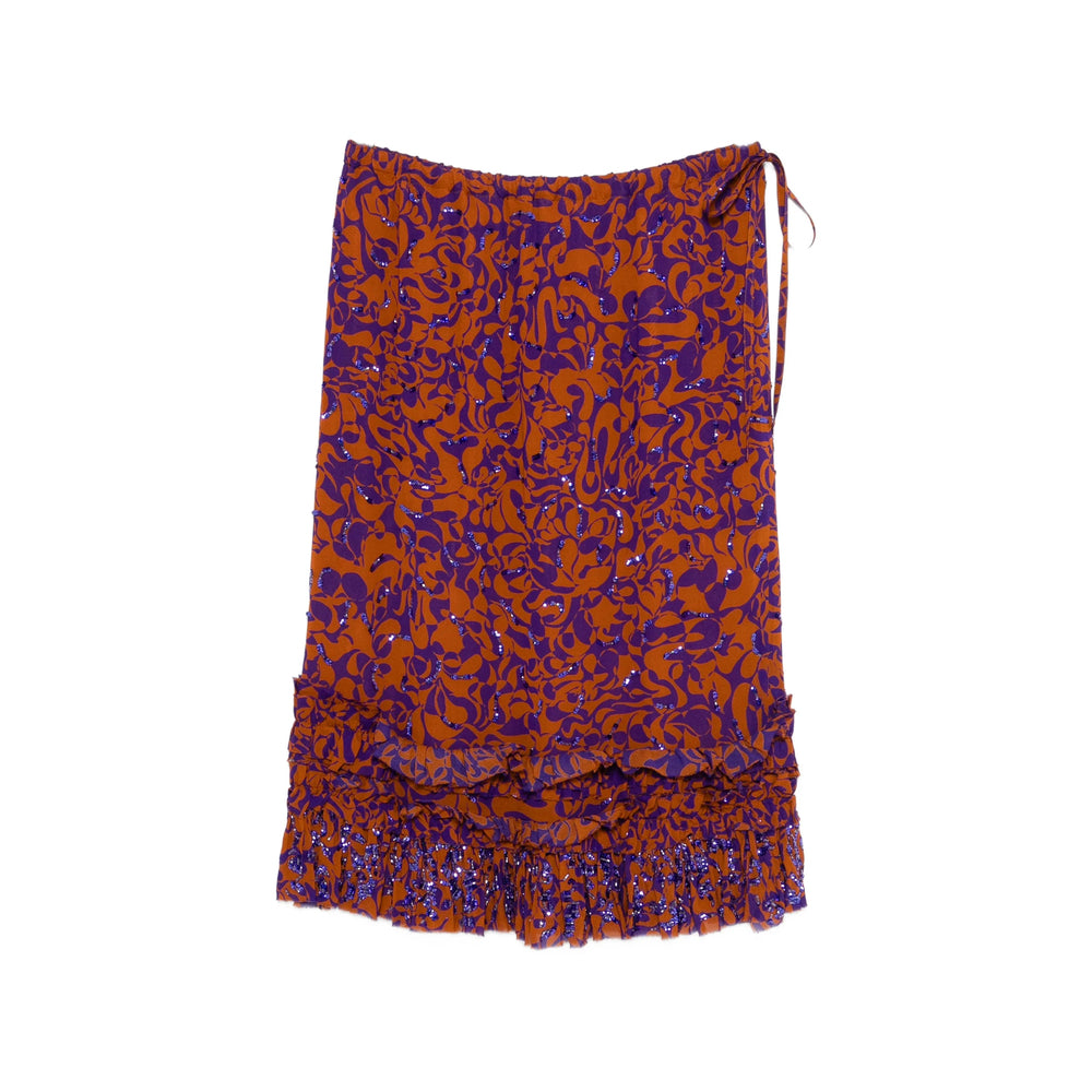 Dries Van Noten Gonne - Orange/Purple | ffd9739674c1c1e5370549dd10d65c8ba484ae3b