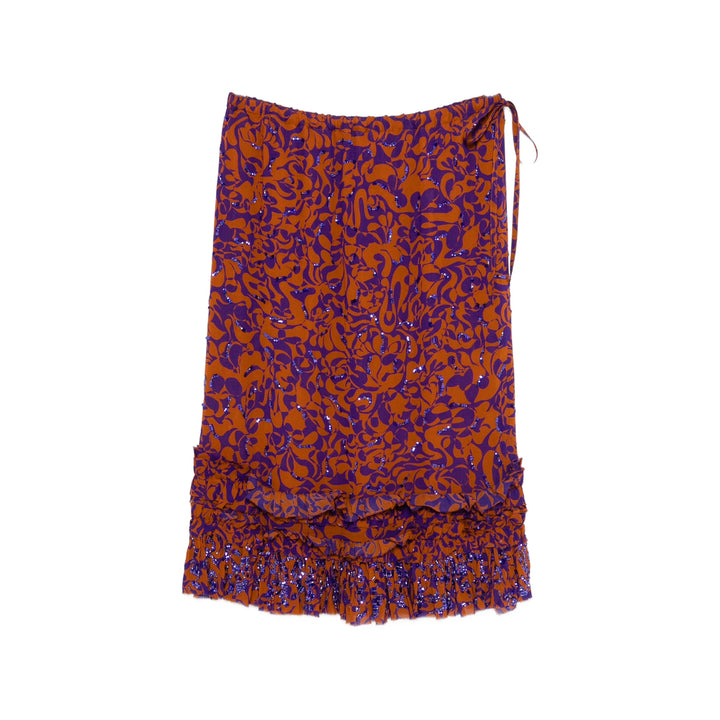 Dries Van Noten Gonne - Orange/Purple | ffd9739674c1c1e5370549dd10d65c8ba484ae3b