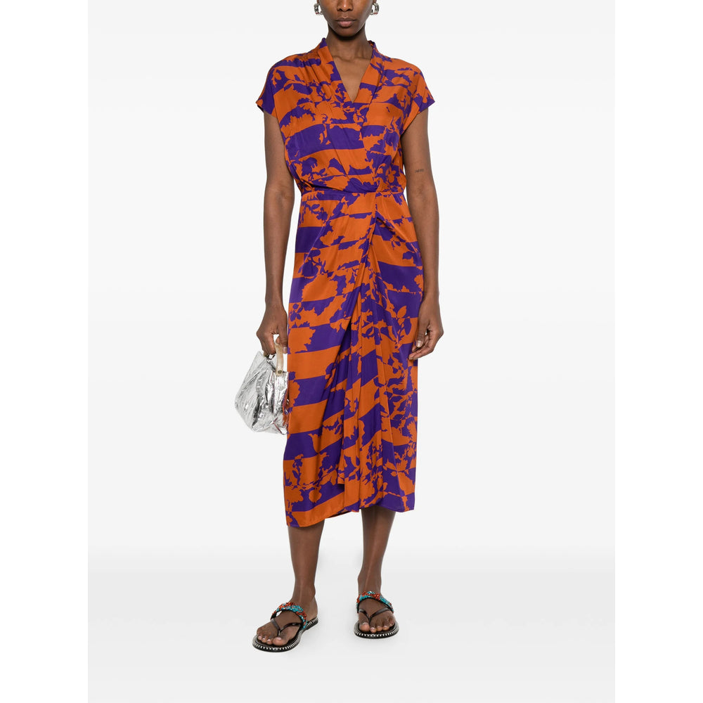 Dries Van Noten Abiti - Orange/Purple | 5475e094e405b9876a0c80d06085dddb154c2f78