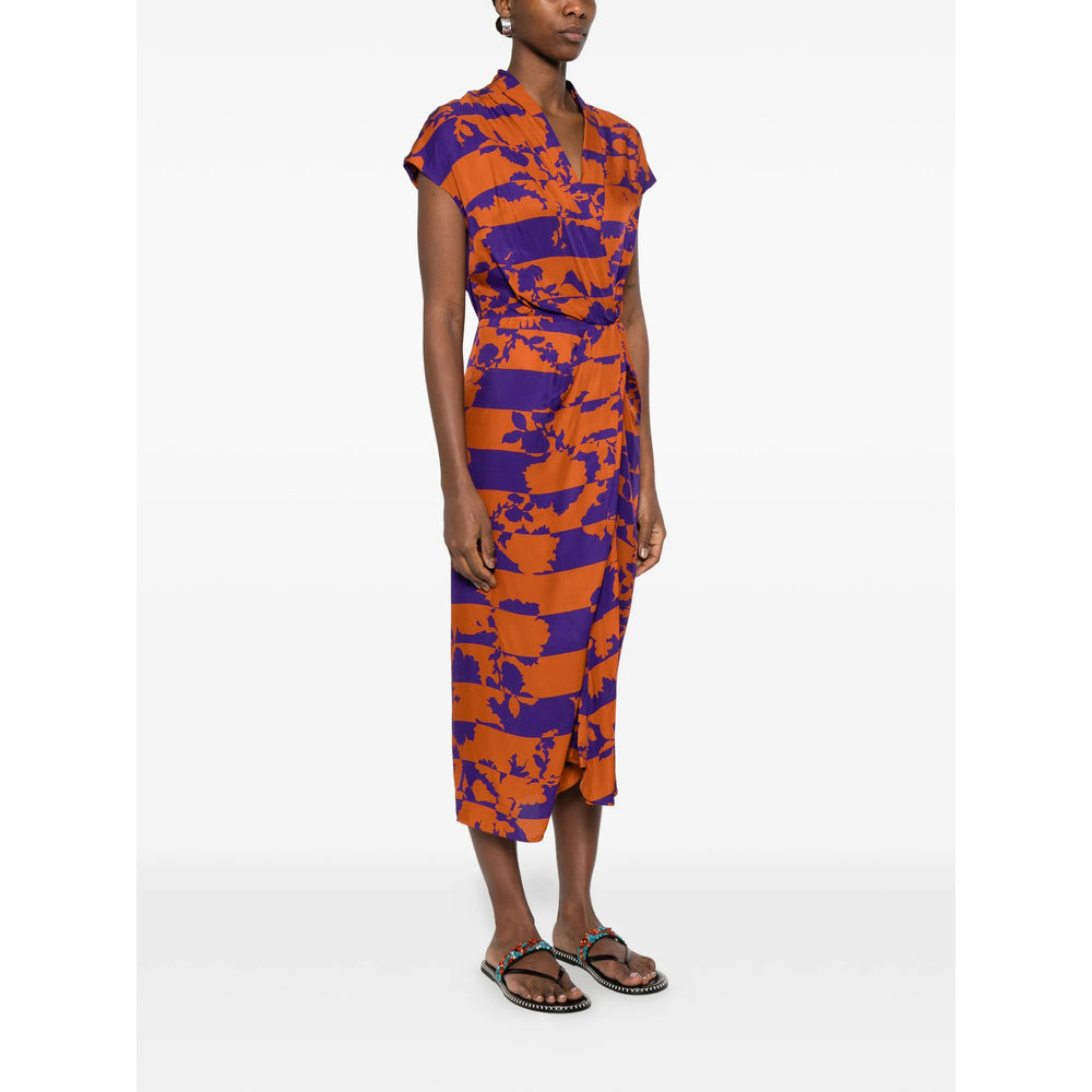 Dries Van Noten Abiti - Orange/Purple | 8d98c2048d17f8566216bc49f045561a8a2f5405