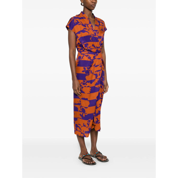 Dries Van Noten Abiti - Orange/Purple | 8d98c2048d17f8566216bc49f045561a8a2f5405