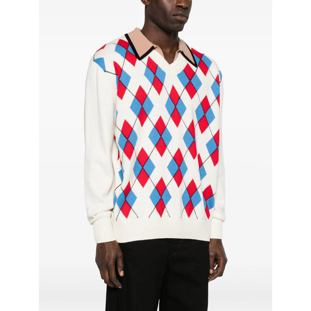 Dries Van Noten Maglioni - Bianco, Blu | b1c2e6329cd8b75fcfb0da0858328bdb7055a83c