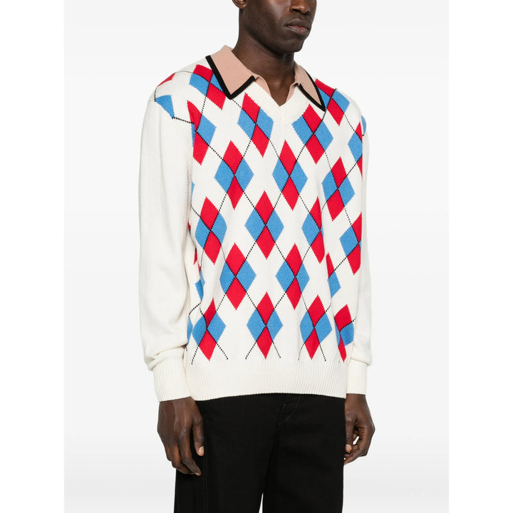 Dries Van Noten Maglioni - Bianco, Blu | b1c2e6329cd8b75fcfb0da0858328bdb7055a83c