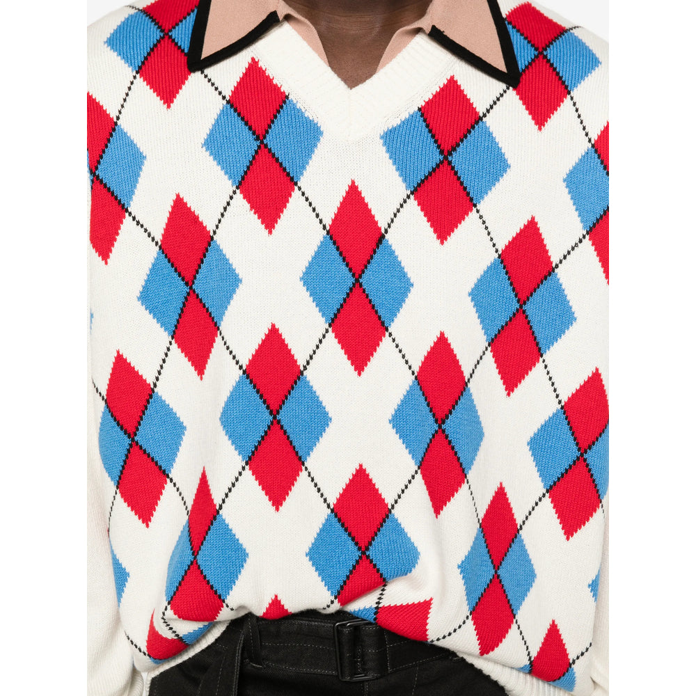 Dries Van Noten Maglioni - Bianco, Blu | 35cbfdd5c99c9bb9cb0a2ceb8096e586b2c14ff4