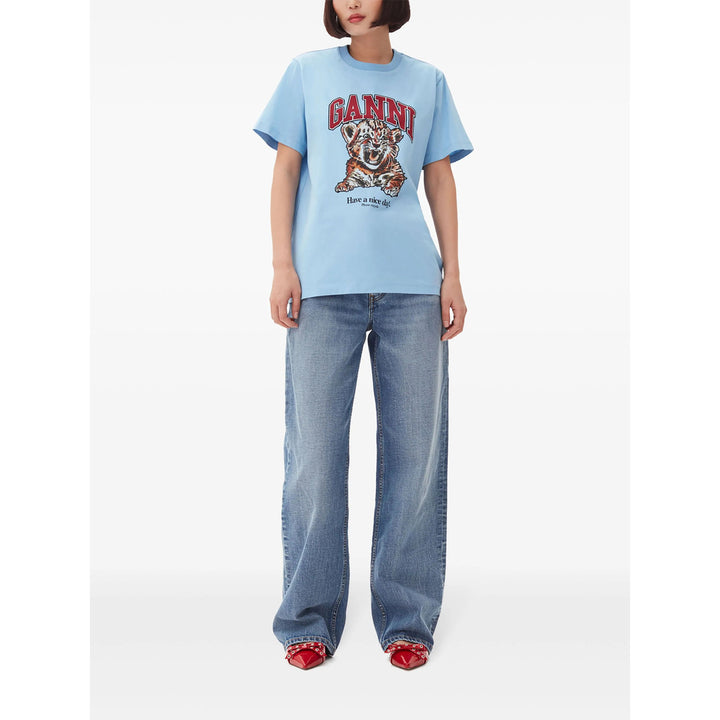 Ganni T Shirt - Blu | 0cea63a8d1df115001bab3abf803b2d45d70285d