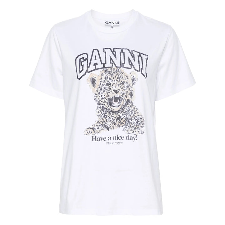 Ganni T Shirt - Bianco | 68cb3cd6588ff13dc211cff63b880ede04e12444