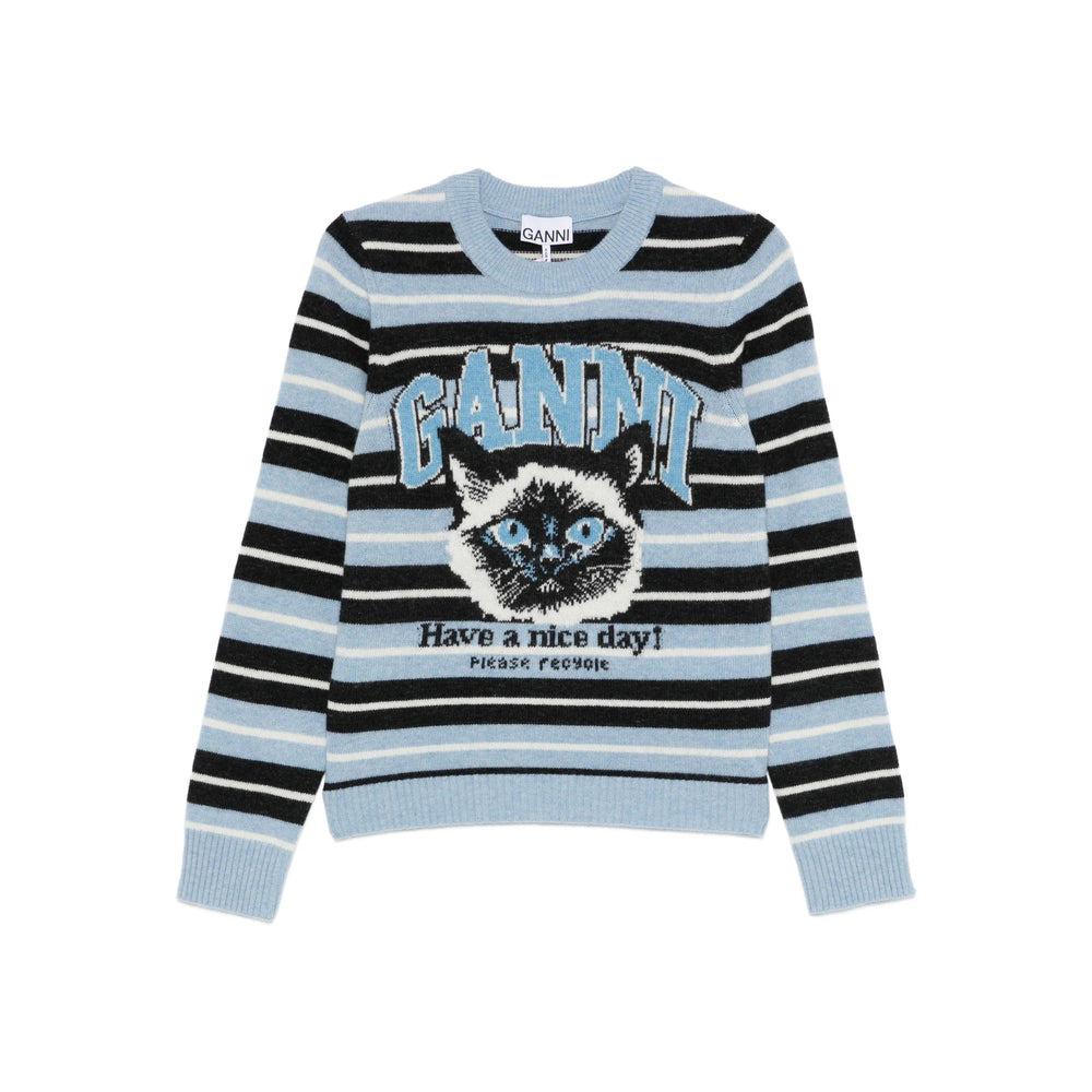 Ganni Maglioni - Blu, Nero | 17a6dab40d0792e12798769a0d2abf2a9d1b37d0