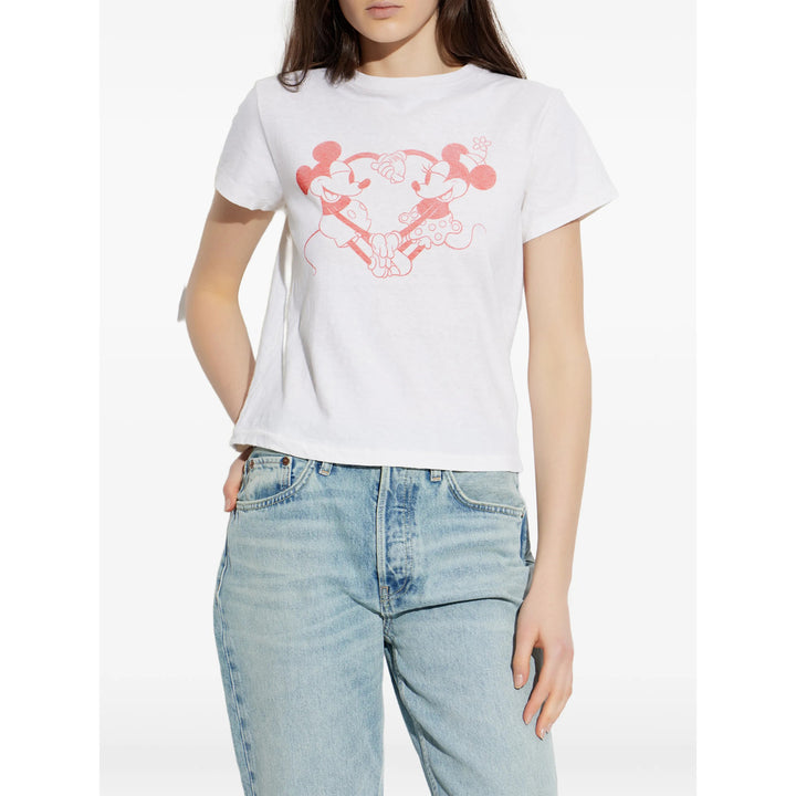 Re/Done T Shirt - Bianco, Rosso | 3442fb3b55e4130f31d639a9849bdf7da10bffd1