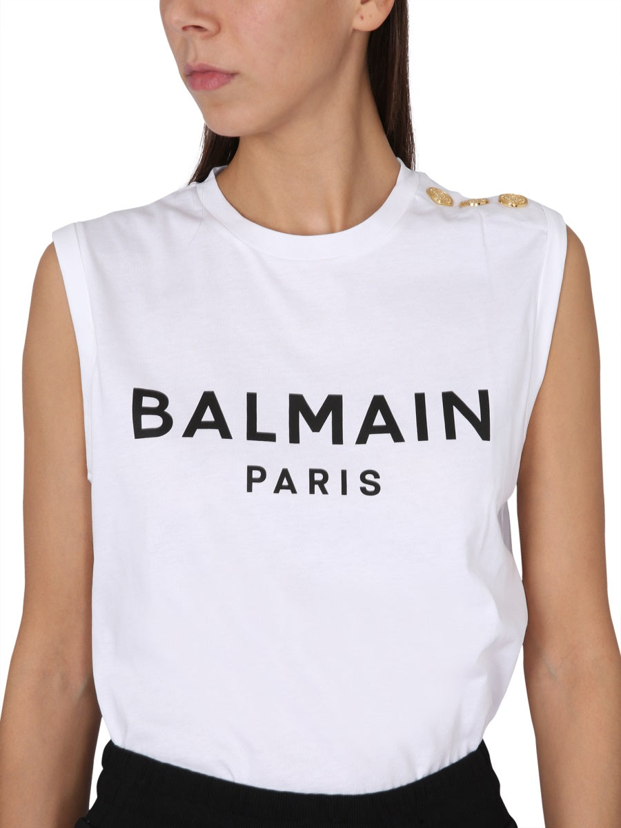 Balmain Top - Bianco | Wanan Luxury