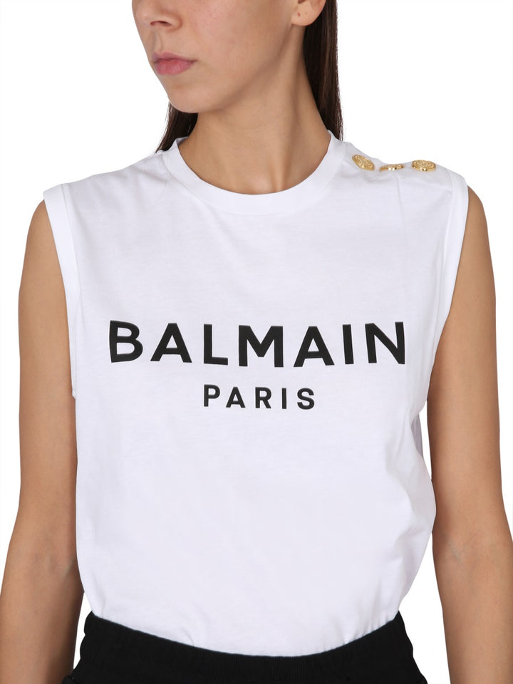 Balmain Top - Bianco | Wanan Luxury