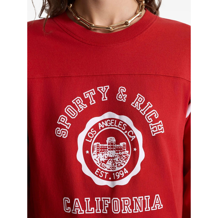 Sporty & Rich T Shirt - Rosso, Bianco | 5b5622361278bd27c7bd4a861cb2e9ae5b4d3f34