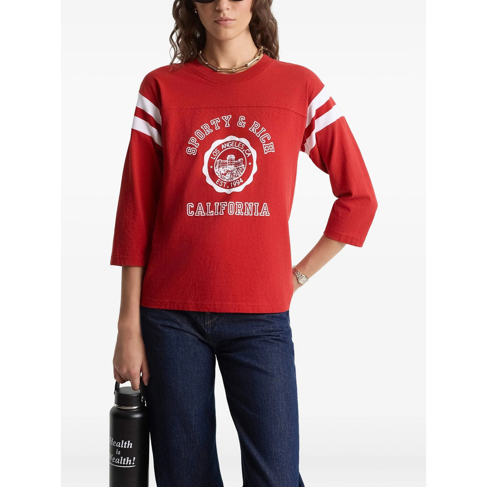 Sporty & Rich T Shirt - Rosso, Bianco | e67855a5c3d1e45b601f2e8d5d8d67edf3460dda