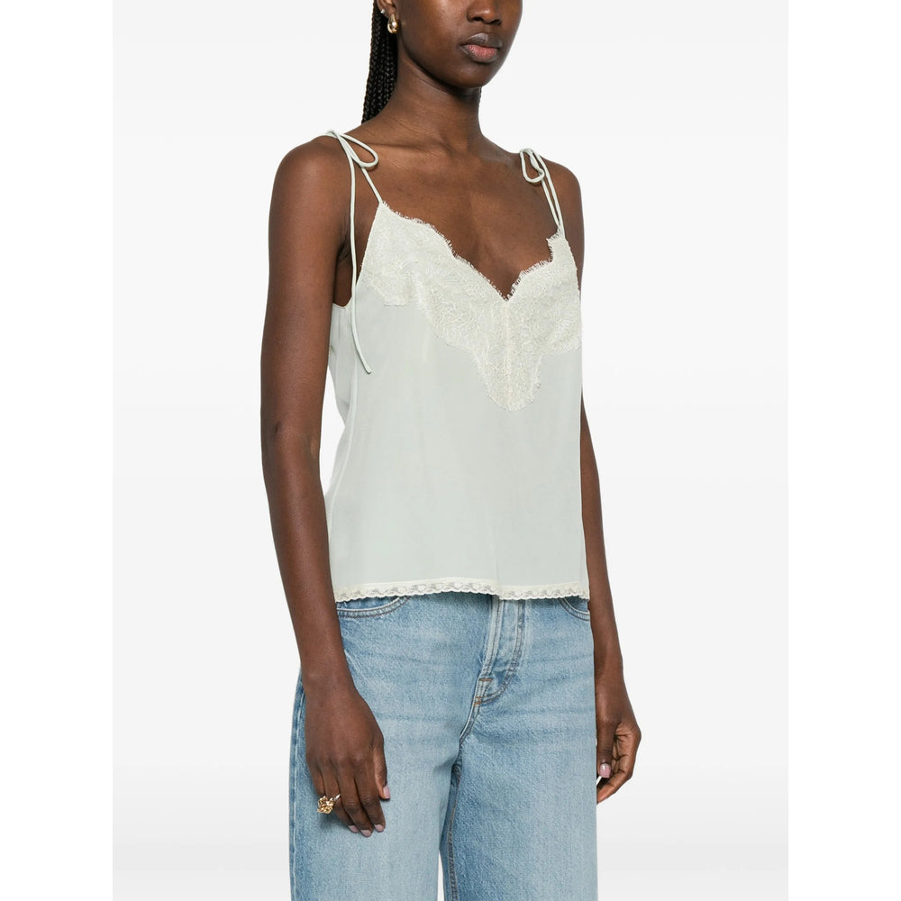 Valentino Top - Verde, Bianco | 325040d7fd60b786b3de89a7c330641ebff48b54