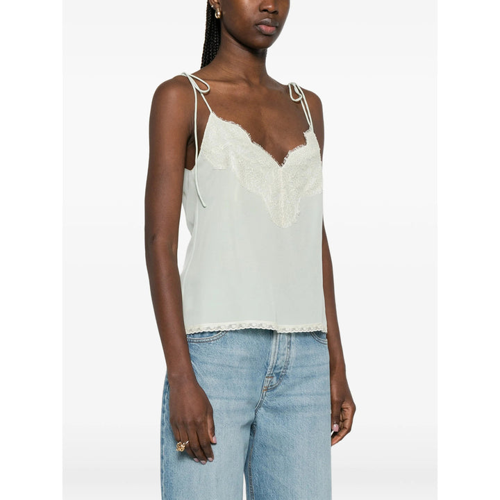 Valentino Top - Verde, Bianco | 325040d7fd60b786b3de89a7c330641ebff48b54