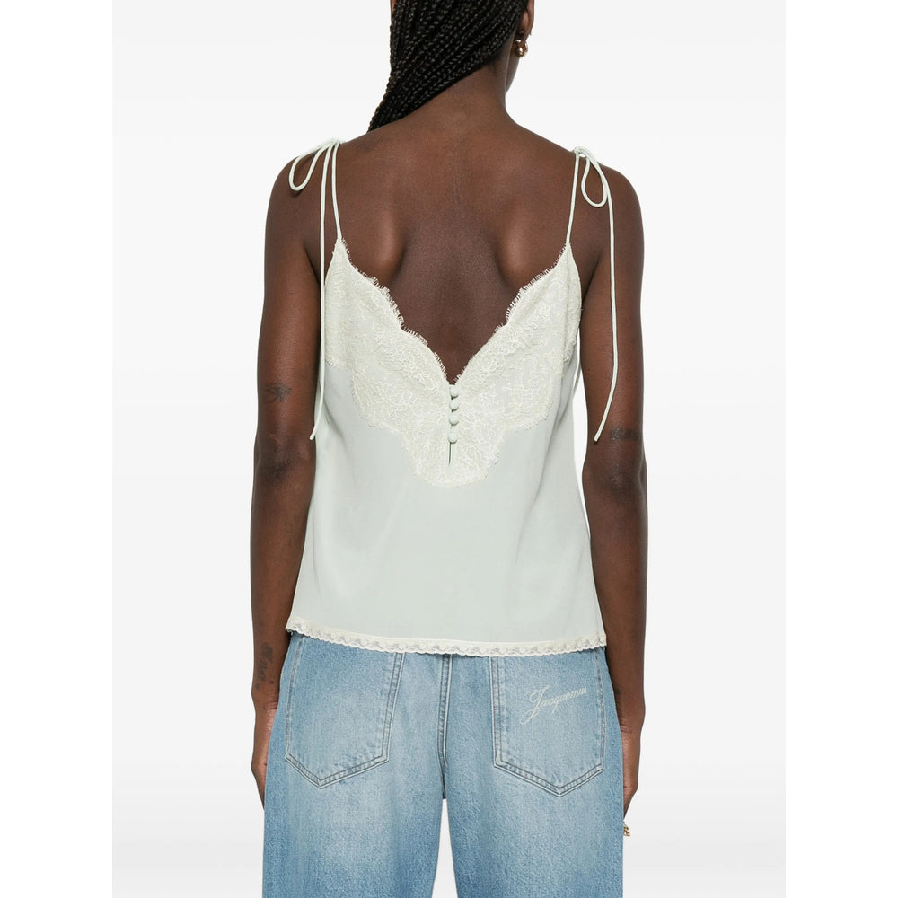 Valentino Top - Verde, Bianco | 5ea2446b1f32667b1d38ba727a04b313fe567933
