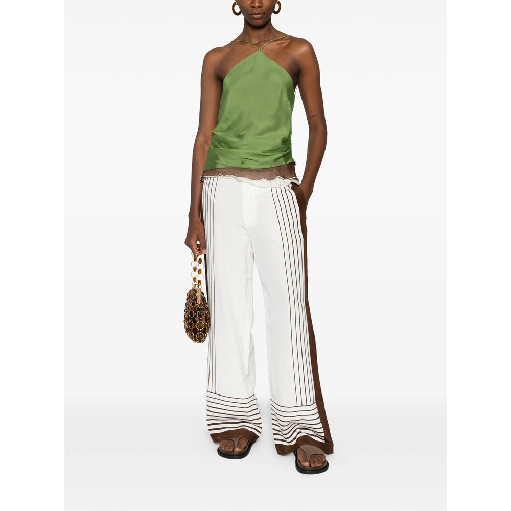 Sir. Pantaloni - Bianco, Marrone | 636b4bdb7c72e692439a98363d943b2a9b011b7d