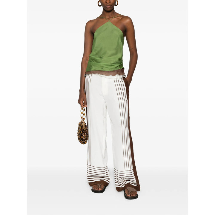 Sir. Pantaloni - Bianco, Marrone | 636b4bdb7c72e692439a98363d943b2a9b011b7d