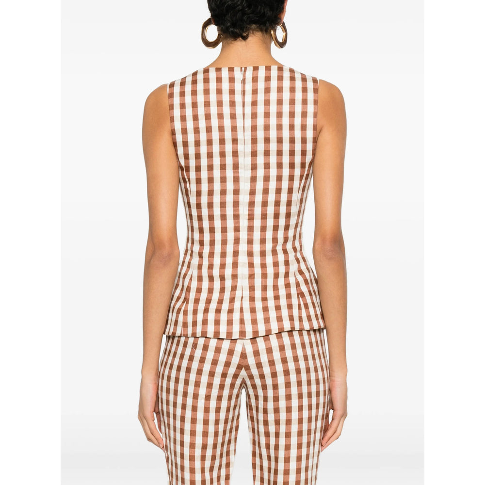 Faithfull The Brand Top - Marrone, Bianco | 42672e4cec6d733baa0a1b2f3112ba11e8627661