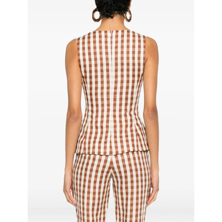 Faithfull The Brand Top - Marrone, Bianco | 42672e4cec6d733baa0a1b2f3112ba11e8627661