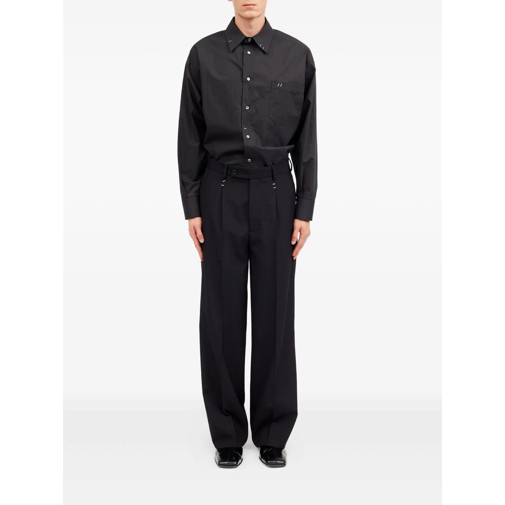 Mm6 Maison Margiela Pantaloni - Nero | 176482627e7707107cfdb8fbc34e9b45c760f8b1