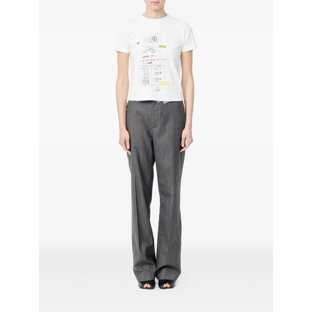 Mm6 Maison Margiela T Shirt - Bianco | bcee8dccde24893fa814f80fec283bb4093341ec