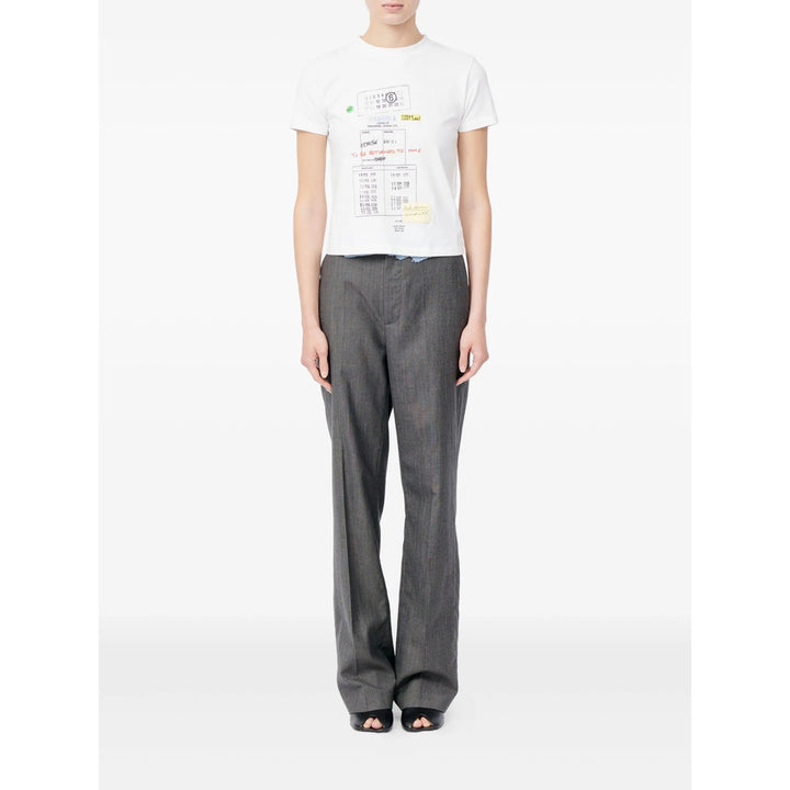 Mm6 Maison Margiela T Shirt - Bianco | bcee8dccde24893fa814f80fec283bb4093341ec
