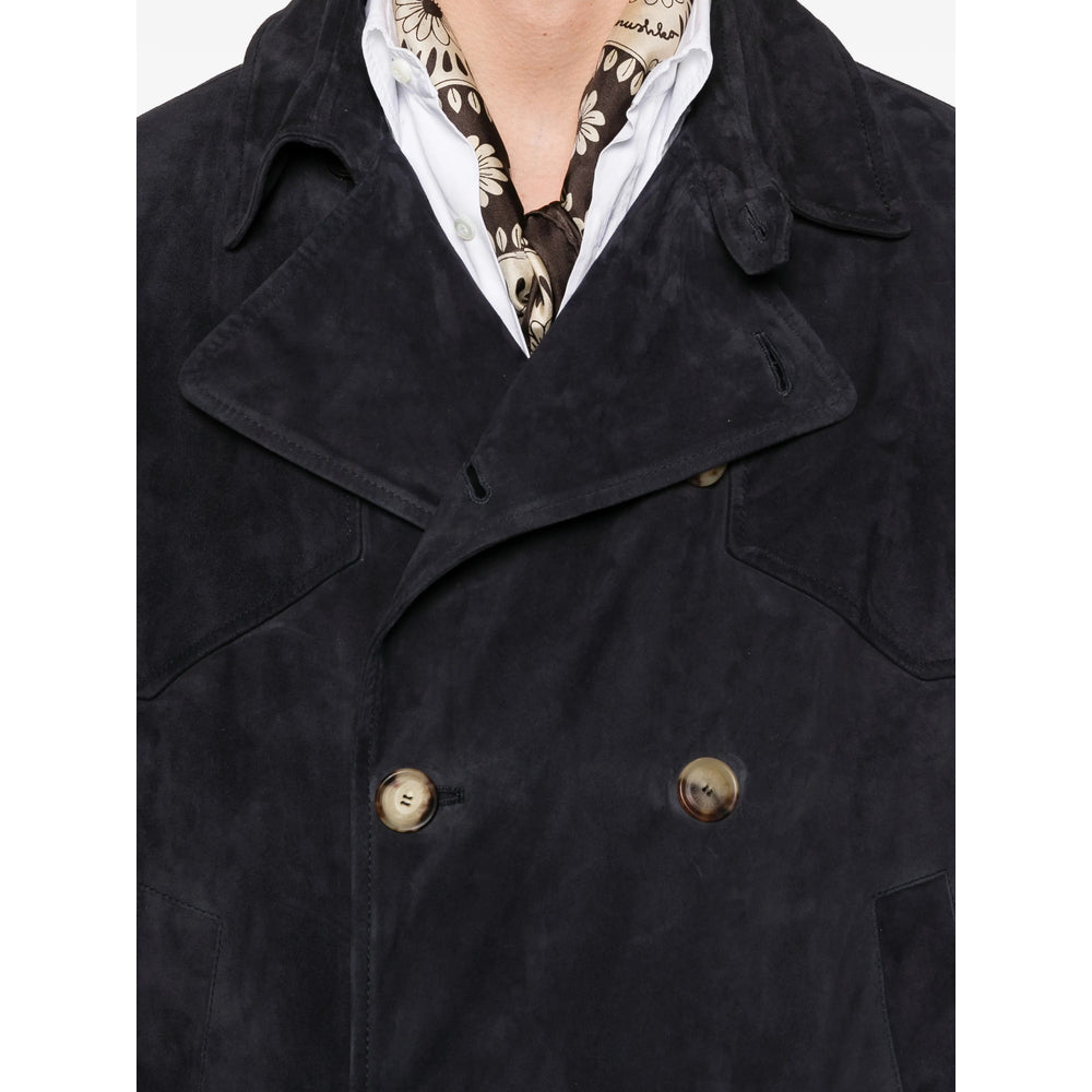 Brunello Cucinelli Leather Outerwears - Blu | c7def0faf0708898e901b41269569b97010651d9