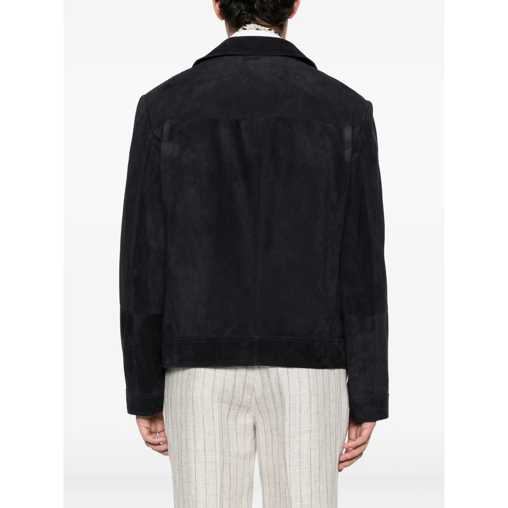 Brunello Cucinelli Leather Outerwears - Blu | 2a0cf7b2115b9505c3f592031420cdb44439ab38