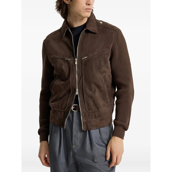 Brunello Cucinelli Leather Outerwears - Marrone | 5971c9e893fb8d4a7db88cac7bfbcb45dc873aea