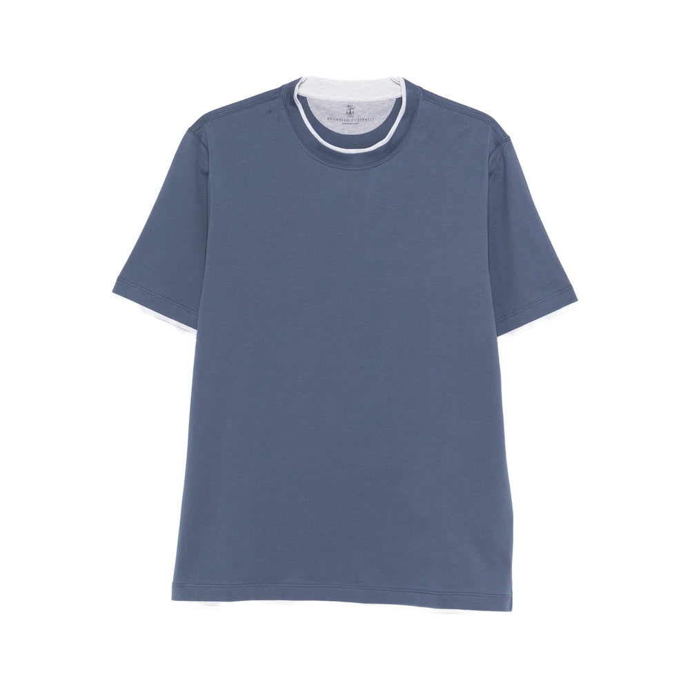 Brunello Cucinelli T Shirt - Blu | 363ae44b4954ef9f5fb700d873cfbdf3c2047fef