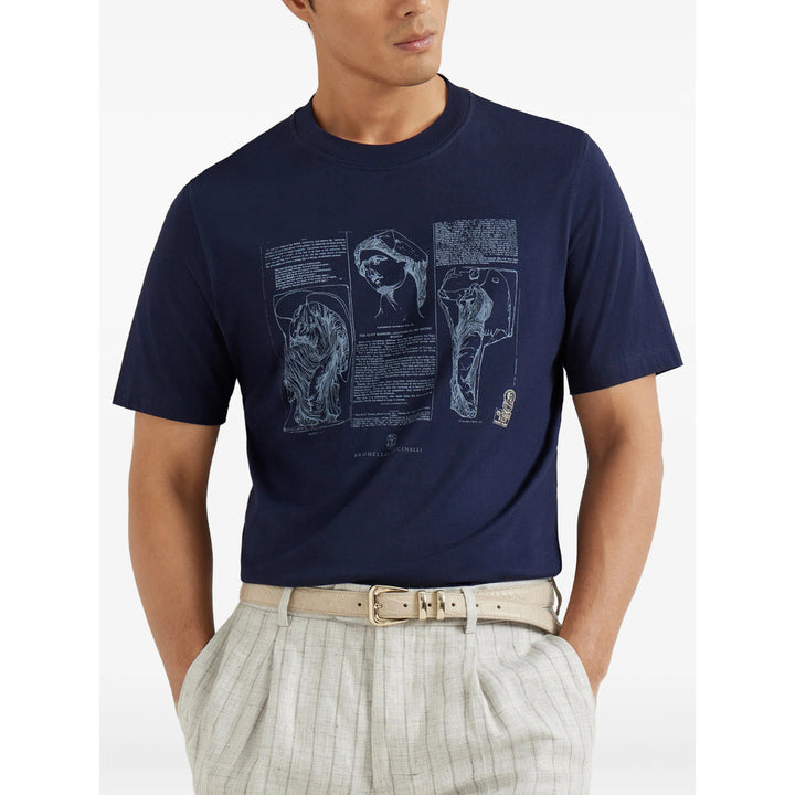 Brunello Cucinelli T Shirt - Blu | 0238d8e9fd5833ed6f2b6ea9e2c35b3f27ce5db1