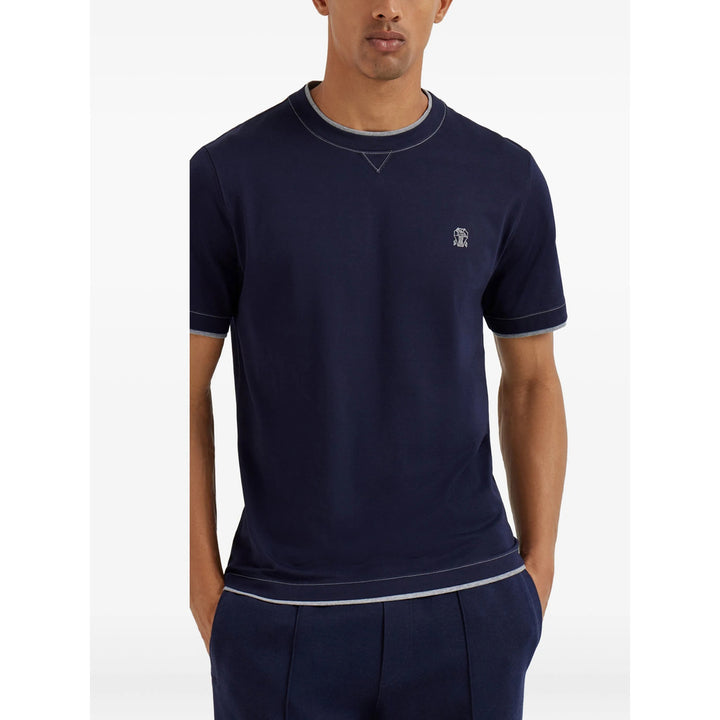 Brunello Cucinelli T Shirt - Blu | 7b26ebcde69a014c9d14104423121f0907b33142