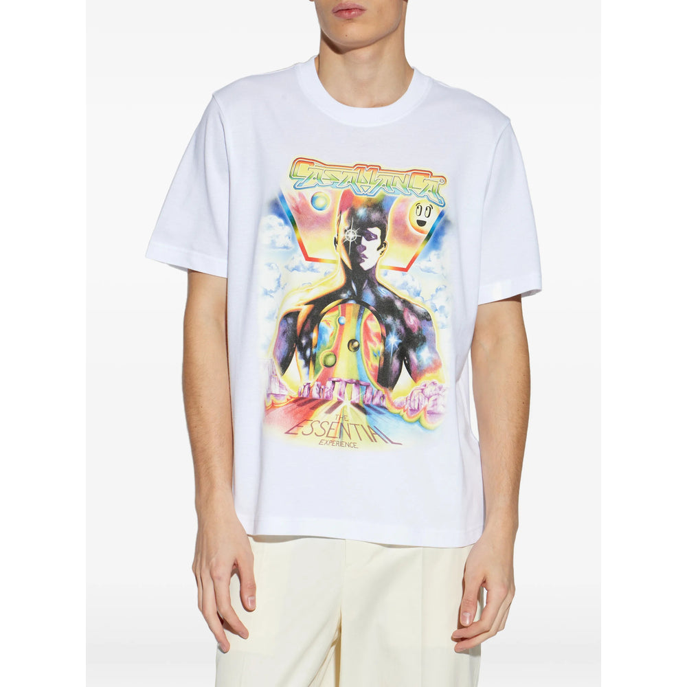 Casablanca T Shirt - Bianco | 3efb54426800781980c55ed3f4968e8c39682819