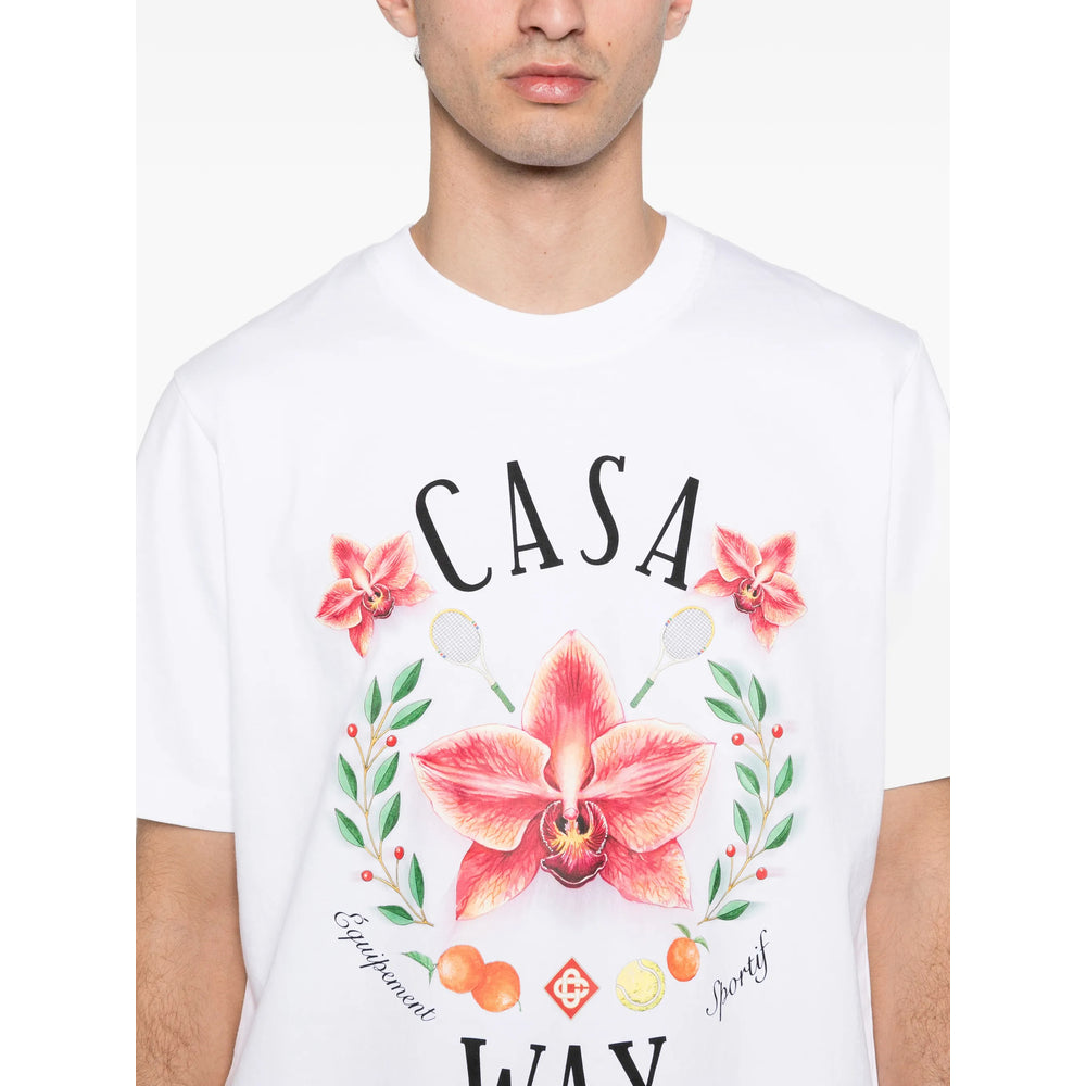 Casablanca T Shirt - Bianco, Rosso | 729a02e6524baf83c5750cc862551e5a5541881a