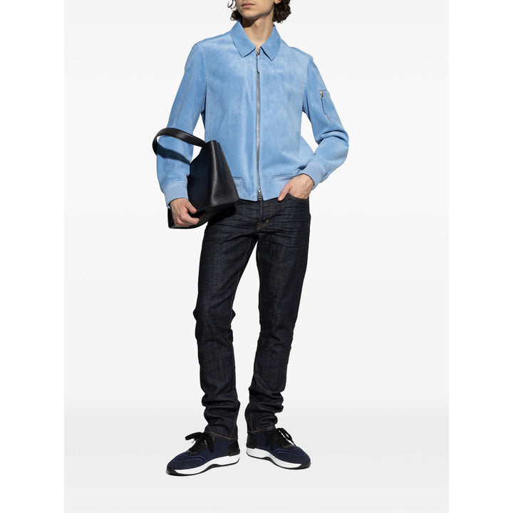 Tom Ford Leather Outerwears - Blu | 65edede949757ece44d19f659114d138ad89b3b9
