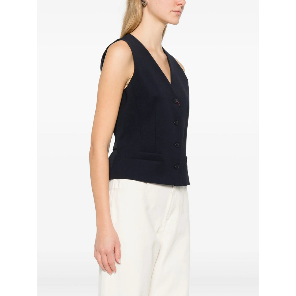 Max Mara Studio Waistcoats - Blu | 5d37f5fa004e3fb4d9090ae7695dc3f2103d6e0d