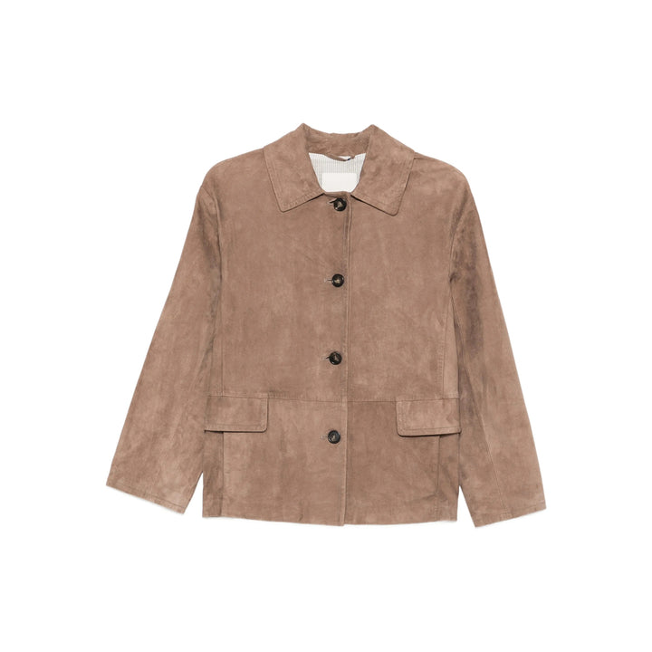S Max Mara Leather Outerwears - Marrone | 69b2a022d6b52cd617992f950c25cbfa4f9a527a