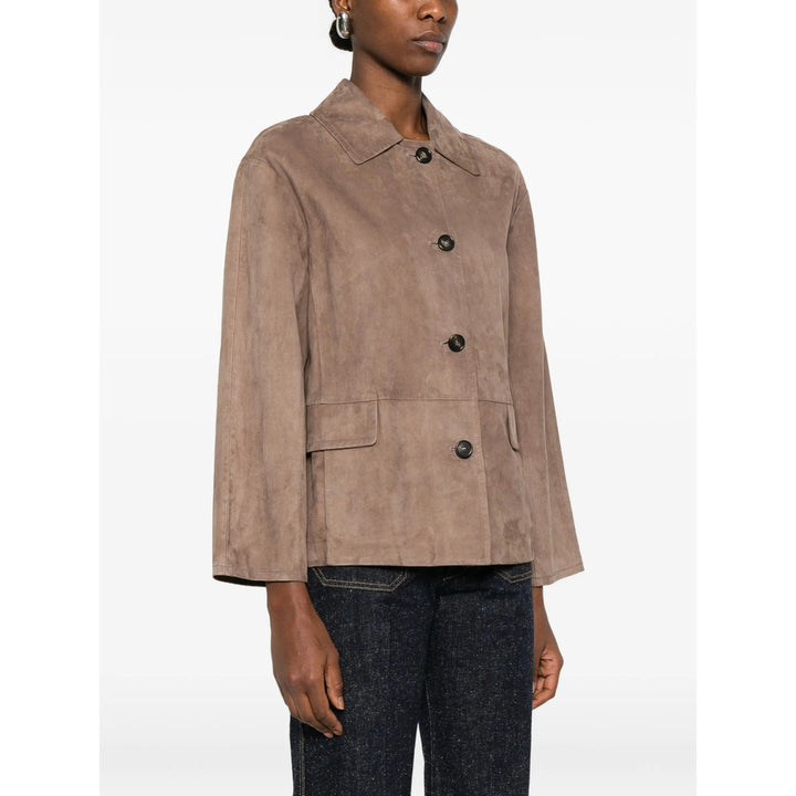 S Max Mara Leather Outerwears - Marrone | 2932d88c6ac3ac163d1201ef83192a284ae44bd4