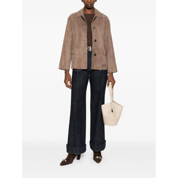 S Max Mara Leather Outerwears - Marrone | 26941947e3ace03f2253f49183ba81a9e1b201e9