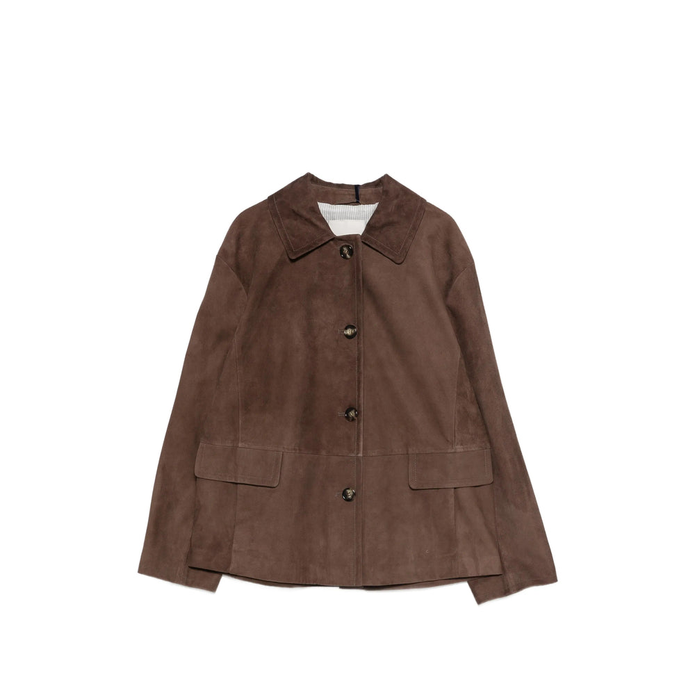 S Max Mara Leather Outerwears - Marrone | b293ad1d736641b2933a2865274f039c99f842da