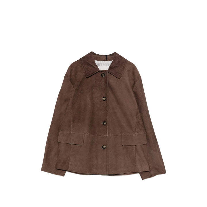 S Max Mara Leather Outerwears - Marrone | b293ad1d736641b2933a2865274f039c99f842da