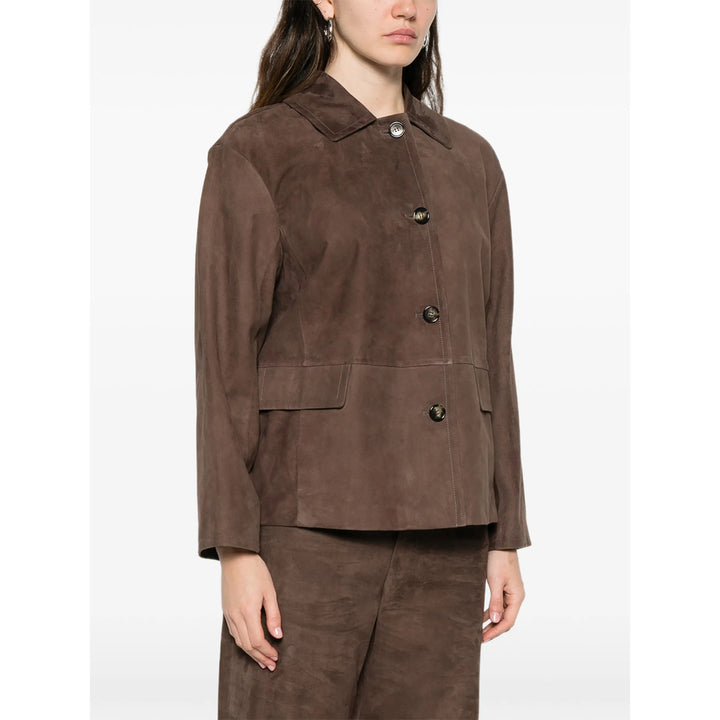 S Max Mara Leather Outerwears - Marrone | aa103ef908fa166cfdd50305df64965904f9c978