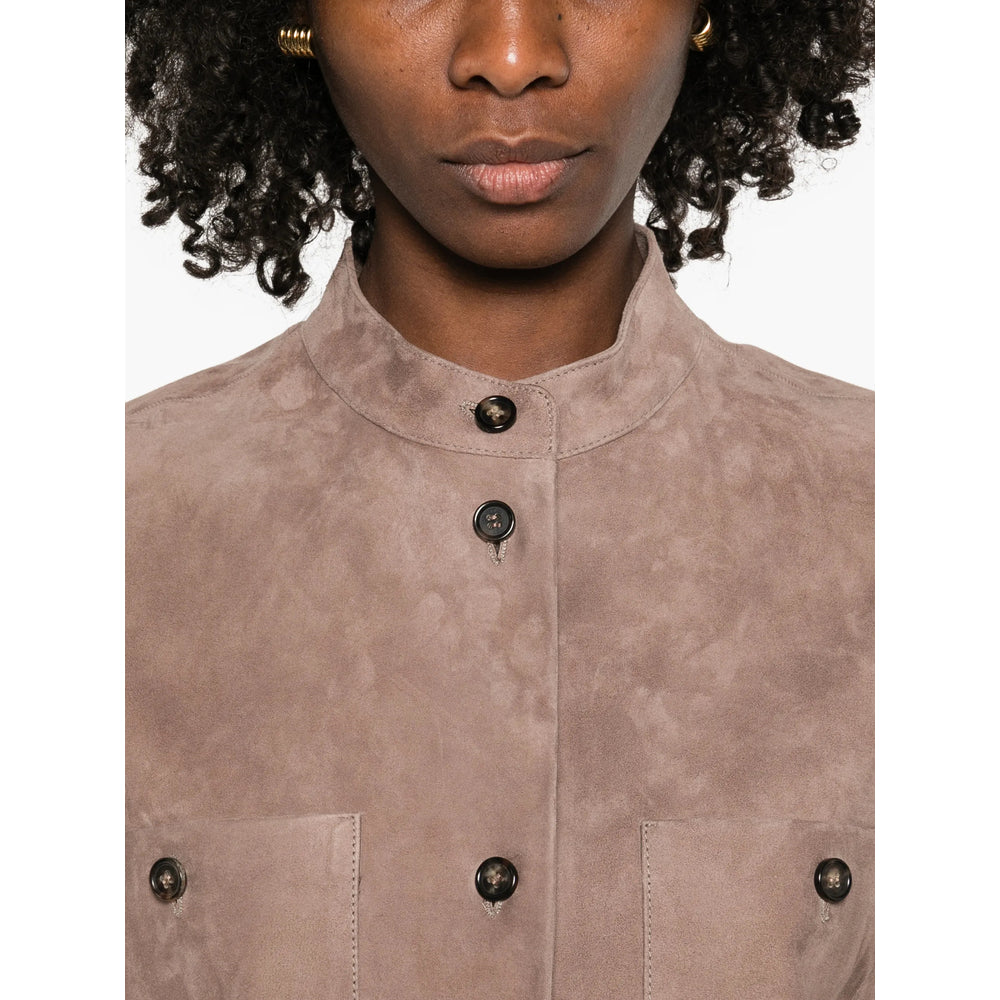S Max Mara Leather Outerwears - Neutro | f078a52482a5869297427e5a8b2e7a0ded5dcda4